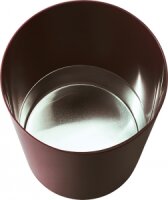 Waste Paper Bin, 13 L, brown, with aluminum insert and TÜV certificate