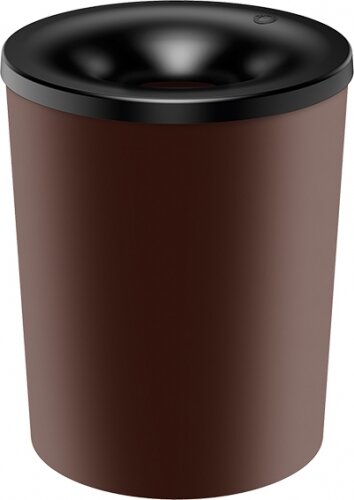 Security Waste Paper Bin, 13 L, brown, with aluminum insert and extinguishing head