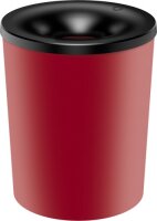 Security Waste Paper Bin, 13 L, burgundy, with aluminum...