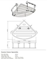 Corner Soap Basket 200 mm Meran