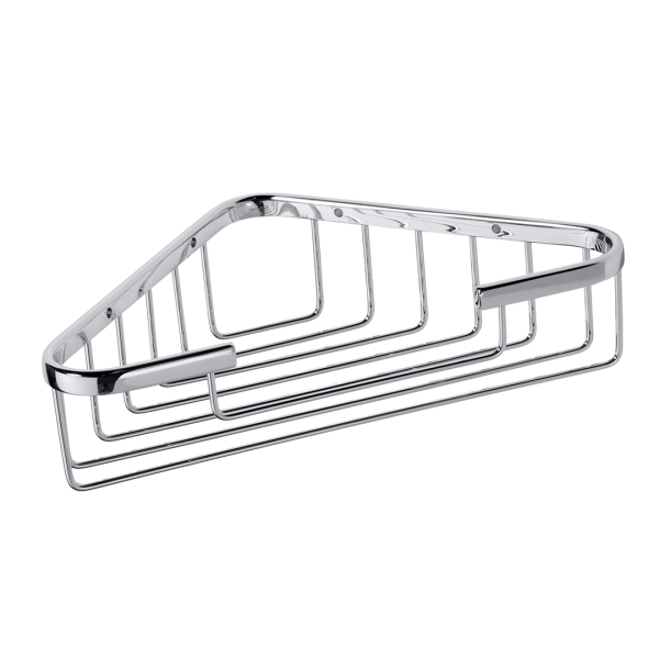 Eckseifenkorb, Edelstahl, poliert