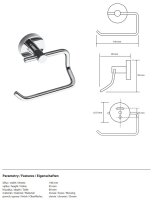 Toilet Paper Holder without Cover Left Modern