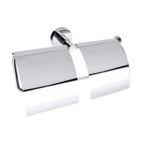 Double Toilet Paper Holder with Cover Modern
