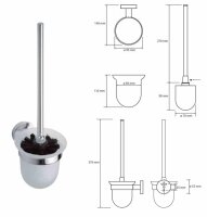 WC-Bürstengarnitur mit Glasbehälter hängend MODERN