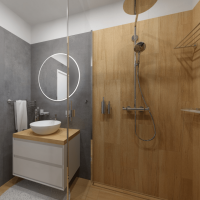 WC-Bürstengarnitur mit Glasbehälter hängend MODERN