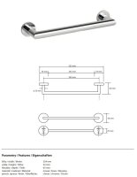 Grab Bar 300 mm, Ø 25 mm Modern