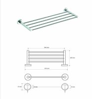 Towel Rack 600 mm Modern