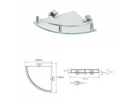 Glass Shelf Corner Model Modern 2
