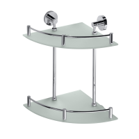 Double Glass Shelf Corner Model Modern