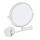 Doppel WANDKOSMETIKSPIEGEL, unbeleuchtet, doppelseitig Ø190 mm, 360° vertikal und horizontal schwenkbar Bianco
