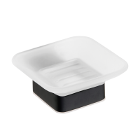 Soap Holder with Dish Noir