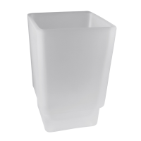 Toothbrush Holder with Frosted Glass Cup Noir