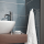 Toothbrush Holder with Frosted Glass Cup Oval