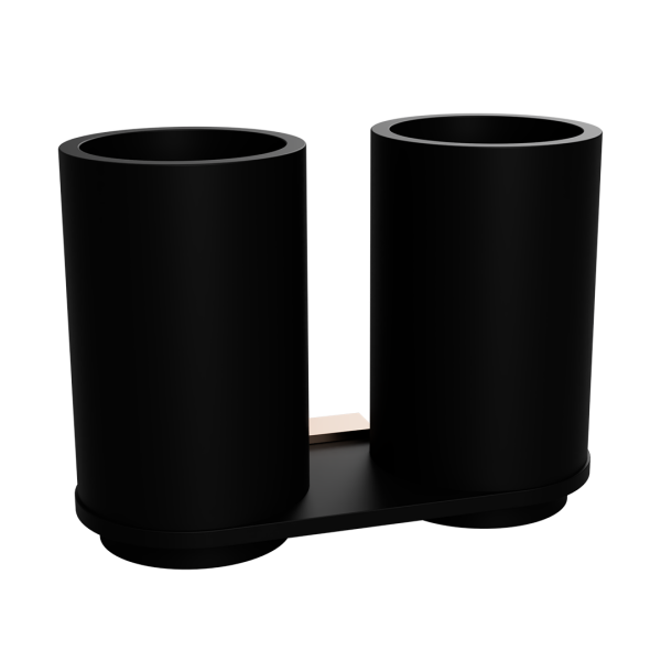 Double Toothbrush Holder Diva Nero