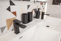 Double Toothbrush Holder Diva Nero