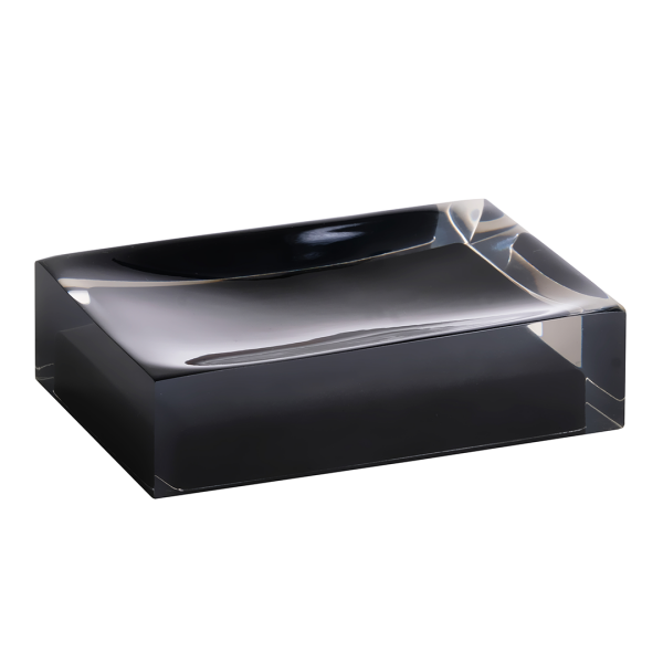 Freistehende Seifenschale aus Kunststoff, schwarz, Multicolore