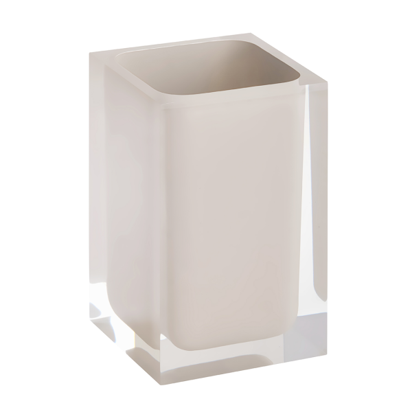 Freistehende Zahnputzbecher in beige, Multicolore