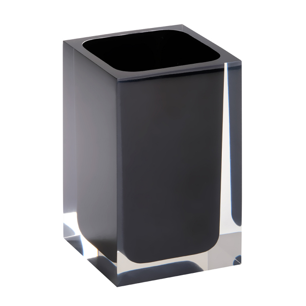 Freistehende Zahnputzbecher in schwarz, Multicolore