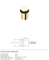 Floor Door Stopper, Glossy – Brass, Gold