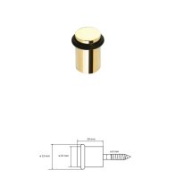 Floor Door Stopper, Glossy – Brass, Gold