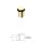 Floor Door Stopper, Glossy – Brass, Gold