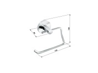 Toilet Paper Holder without Cover Satin