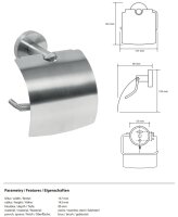 Toilet Paper Holder with Cover Satin