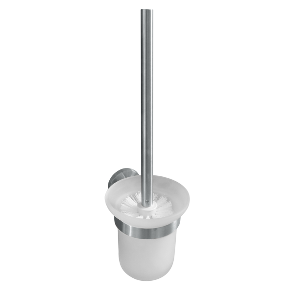 Toilet Brush Holder white brush Satin
