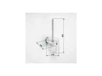 Toilet Brush Holder white brush Satin
