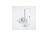 WC-Bürstengarnitur mit Glasbehälter und Wandhalter Satin