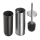 Toilet Brush Holder with black brush Satin 2