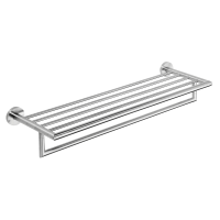 Towel Holder with Rail 600 mm Satin