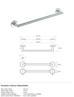 Towel Holder 600 mm Satin