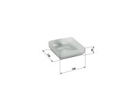 Soap Holder with Dish Square