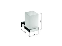 Toothbrush Holder with Frosted Glass Cup Square 2