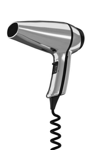 Hotel Hair Dryer 1400W with Spiral Cord and plug chrome