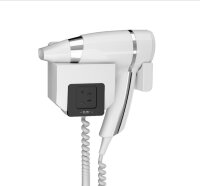 Hotel Hair Dryer 1600W with Base and Shaver Socket white
