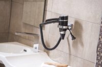 Hotel Hair Dryer 1600W with Base and Shaver Socket black