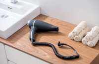 Hotel Hair Dryer 1875W with Spiral Cord and plug black