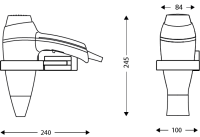 Hotel Hair Dryer 1875W with Holder and LighTouch® Handle white