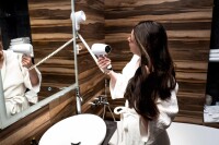 Wall-Mounted Hair Dryer Holder ⌀ 68 with Anti-theft Solution