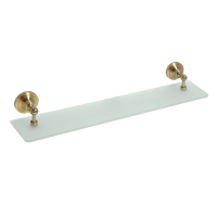Glass Shelf with Rail 600 mm Vintage Bronze