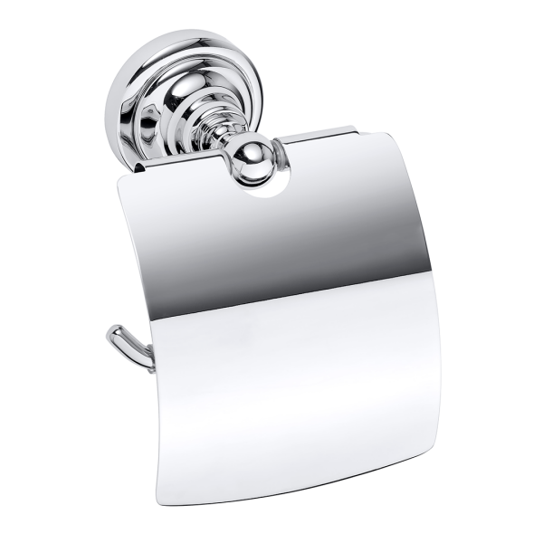 Toilet Paper Holder with Cover Vintage Chrom