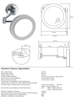 LED Cosmetic Mirror with 3x Magnification Ø20 cm