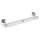 Glass Shelf with Rail 600 mm Vintage Chrome and Gold