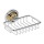 Soap Basket Vintage Chrome and Gold