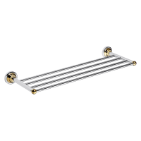 Towel Rack Vintage Chrome and Gold