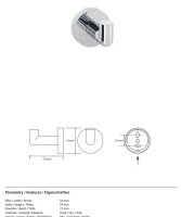 Kleiderhaken Aurora, glänzend