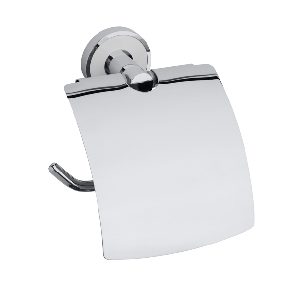 Toilet Paper Holder with Cover Trend white