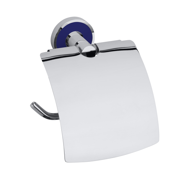 Toilet Paper Holder with Cover Trend dark blue